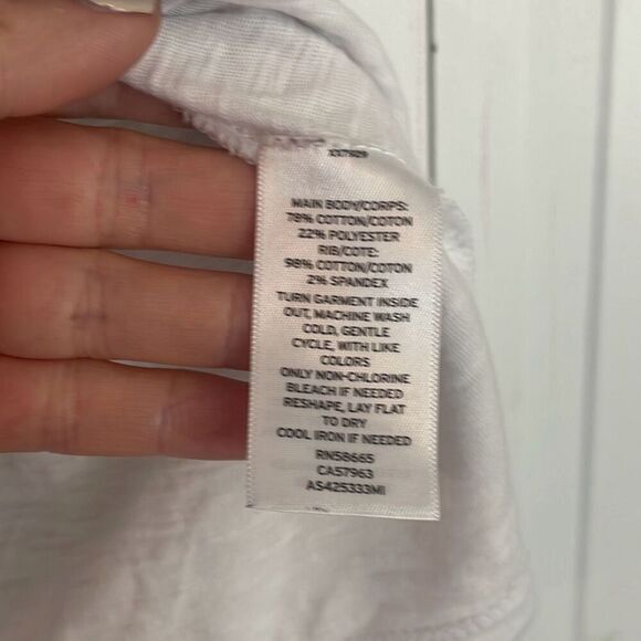 Caslon cotton embroidered flutter sleeve white top small - Picture 5 of 11